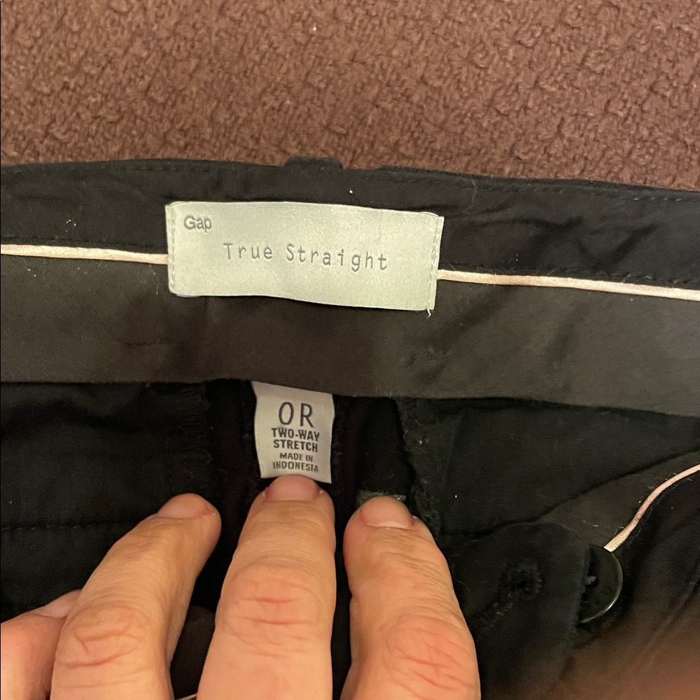 GAP True Straight Black Chinos